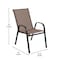 Flash Furniture Brazos 7 Pc Patio Dining Set w/Tempered Glass Patio Tbl and 6 Chairs w/Brown Flex Comfort Material TLH-94B-303CB-GG - alternate 7
